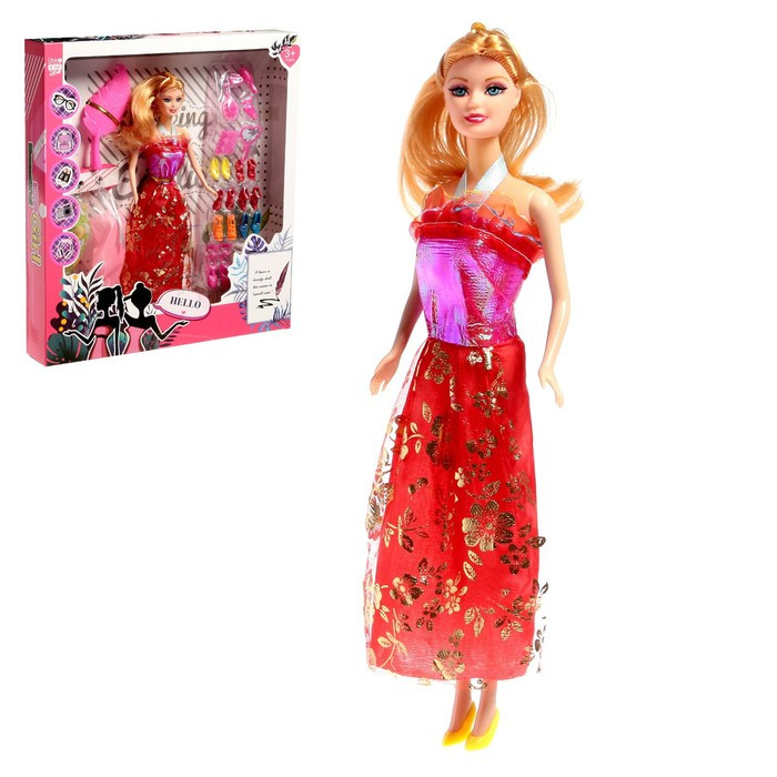 Кукла-модель «Анжелика» с набором платьев,обувью и аксессуарами, МИКС - фото 5 - id-p183865695