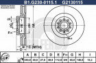 Тормозной диск GALFER B1-G230-0115-1