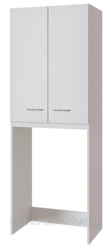 Шкаф-пенал под стиральную машину в белом цвете (глубина 50 см) - фото 4 - id-p183868995