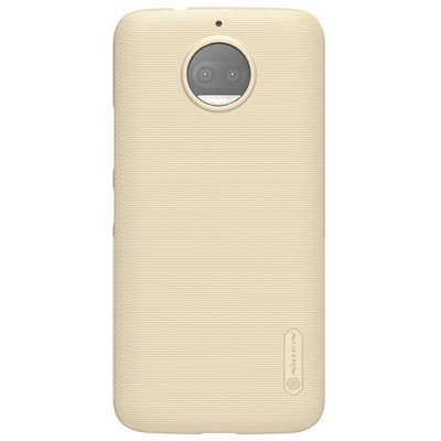 Пластиковый чехол с пленкой Nillkin Super Frosted Shield Gold для Motorola Moto G5s Plus - фото 1 - id-p183869020