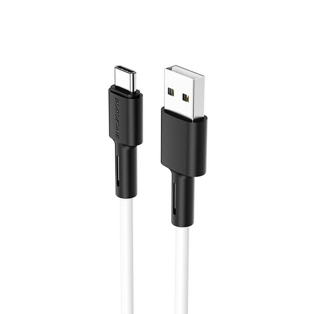USB кабель Borofone BX31 Soft Silicone Charging Data Cable For Type-C, черный