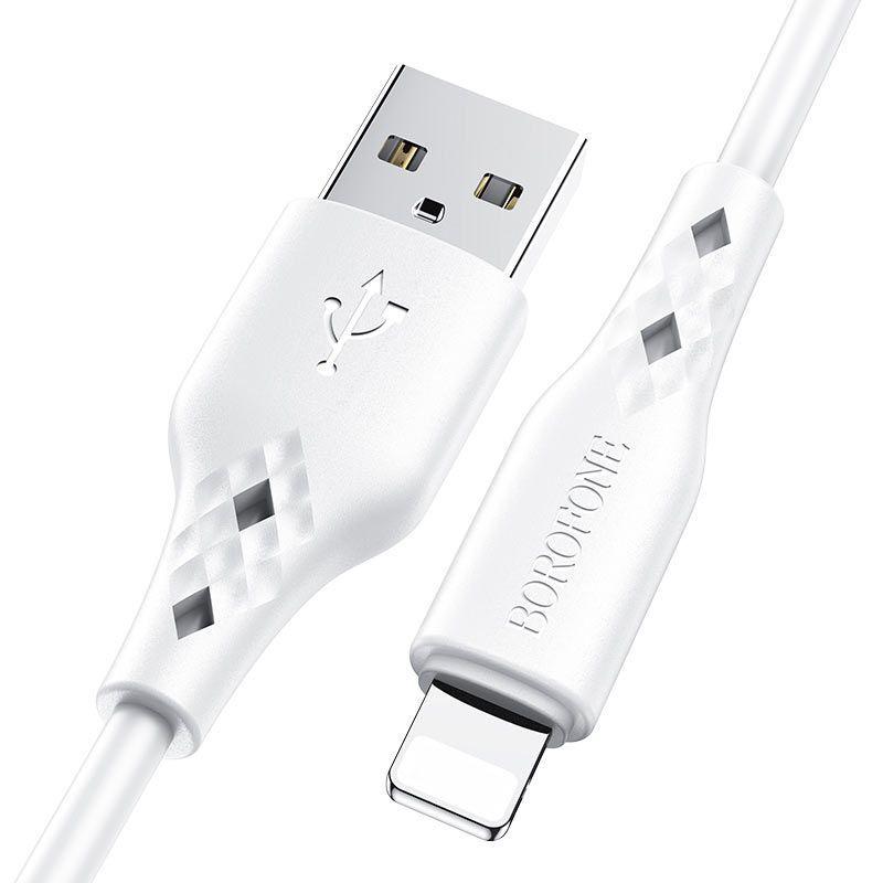 USB кабель Borofone BX48 Charging Cable For Lightning, белый