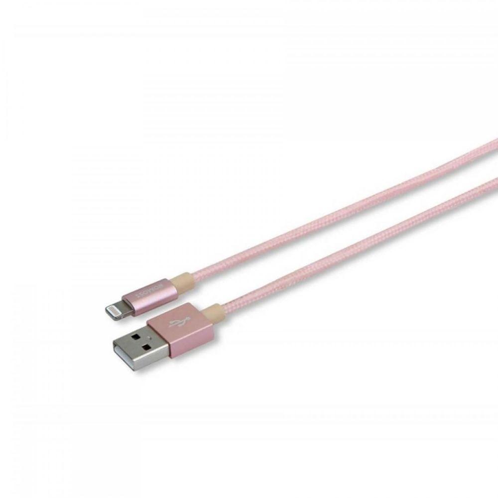 MFi кабель Lightning для поключения к USB Apple iPhone 6, 6 Plus, 6S, iPhone 7, розовый (GIFT)