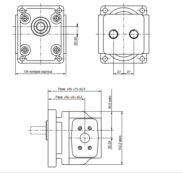 Гидронасос Parker 7059520001 (PGP625B0450AE1A3MS7J6C-511A016)