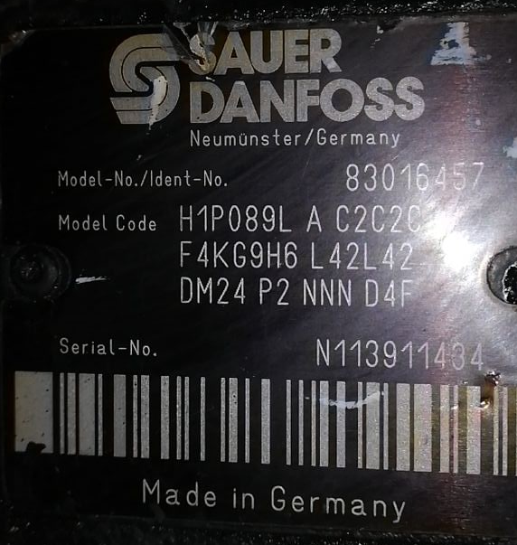 Аксиально-поршневой гидронасос Sauer Danfoss H1P089L