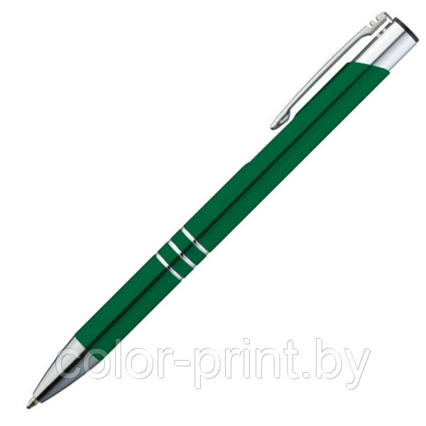 Ручка шариковая ASCOT металлическая зеленая - фото 1 - id-p183878353