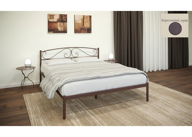 Кровать Верона 1.8 м (коричневый муар) - фото 1 - id-p183885821