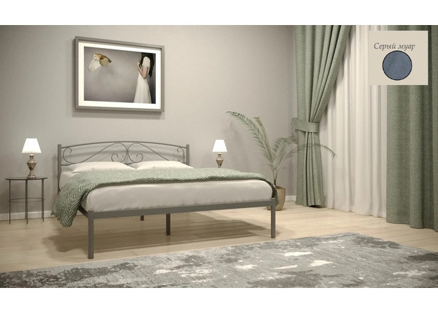 Кровать Верона 1.8 м (серый муар) - фото 1 - id-p183885826