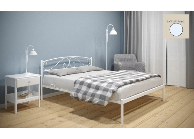 Кровать Верона 1.8 м (белый муар) - фото 1 - id-p183885831
