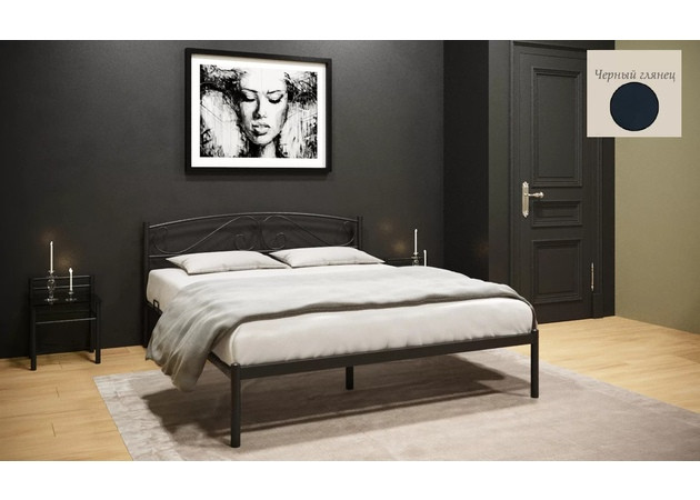 Кровать Верона 1.8 м (черный глянец) - фото 1 - id-p183885836