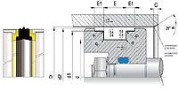 Уплотнение поршня KDSB 100Х75Х22,4 TPE+NBR+POM