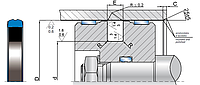 Уплотнение поршня PSQ 125х104х8.1 Pur98+NBR