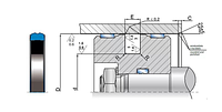 Уплотнение поршня PSQ 40х29х4,2 Pur98+NBR