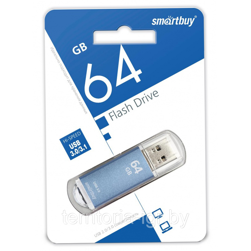 USB 3.0 -накопитель 64Gb V-Cut series SB64GBVC-B3 Smartbuy - фото 1 - id-p183900094