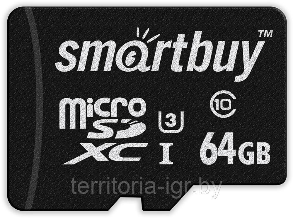 Карта памяти micro SDXC SB64GBSDCL10U3L-01 64GB class10 PRO (U3) с адаптером Smartbuy - фото 3 - id-p183909776