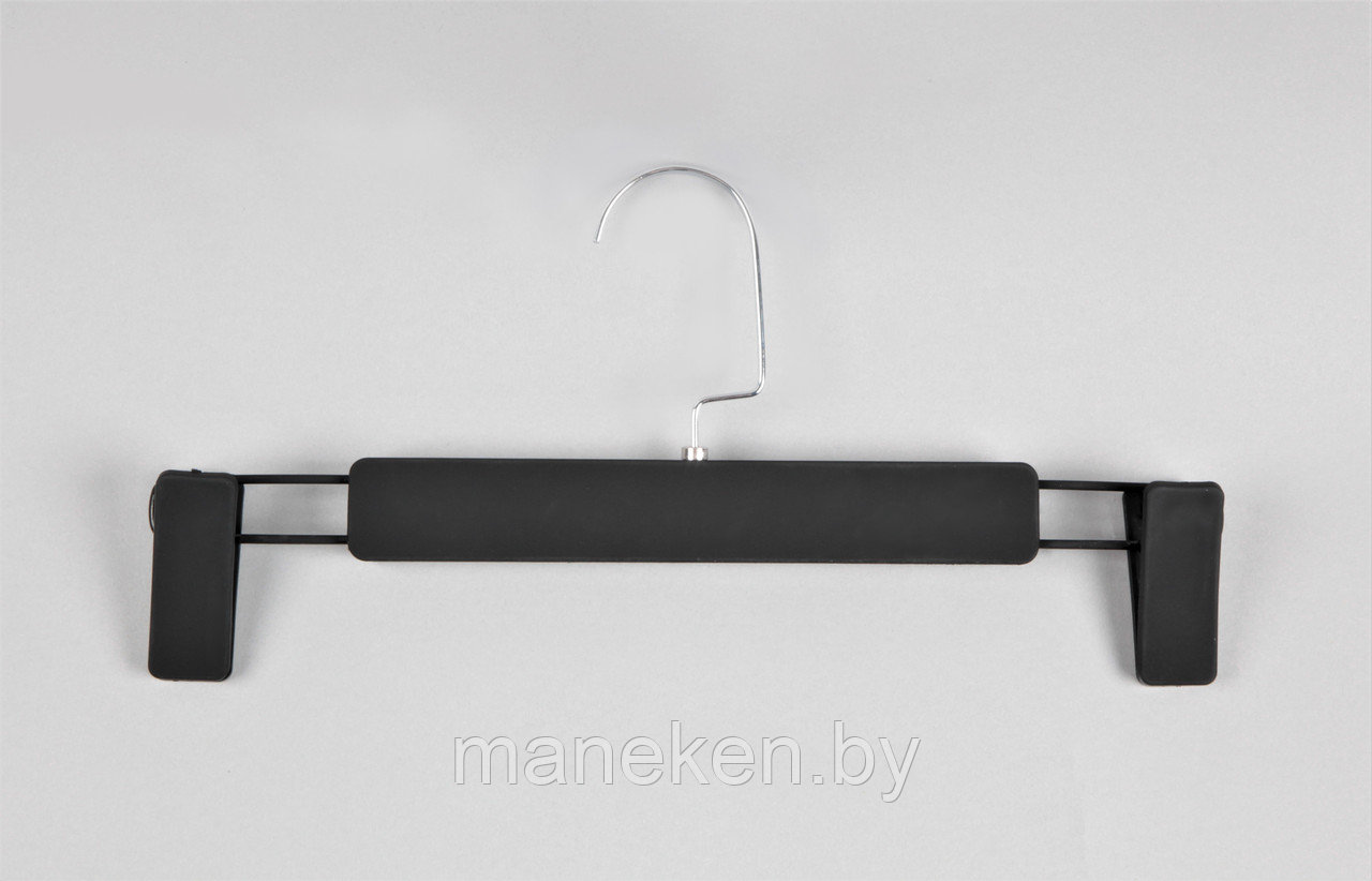 Вешалка-зажим для одежды с покрытием soft-touch В-213(черн) - фото 1 - id-p183910943