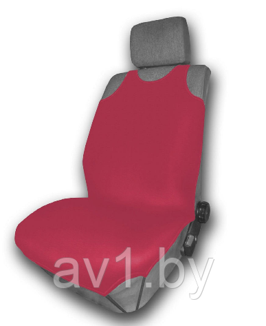Чехол-Майка на сидения автомобиля (передние, пара  2 шт.)  [1217] (красный)