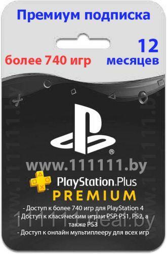 PlayStation Plus PREMIUM 12-месячная подписка / Подписка PlayStation Plus Deluxe - фото 1 - id-p183918202