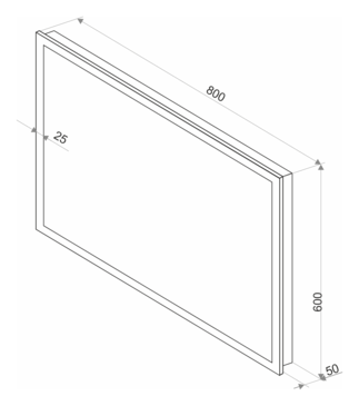 Зеркало Mercury LED 800*600 - фото 9 - id-p183922747