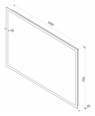 Зеркало Mercury LED 1000*700 - фото 3 - id-p183922749