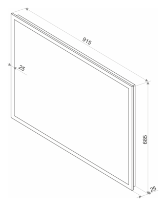 Зеркало Mercury LED 1200*700 - фото 2 - id-p183922750