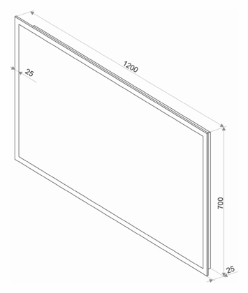 Зеркало Mercury LED 1200*700 - фото 5 - id-p183922750