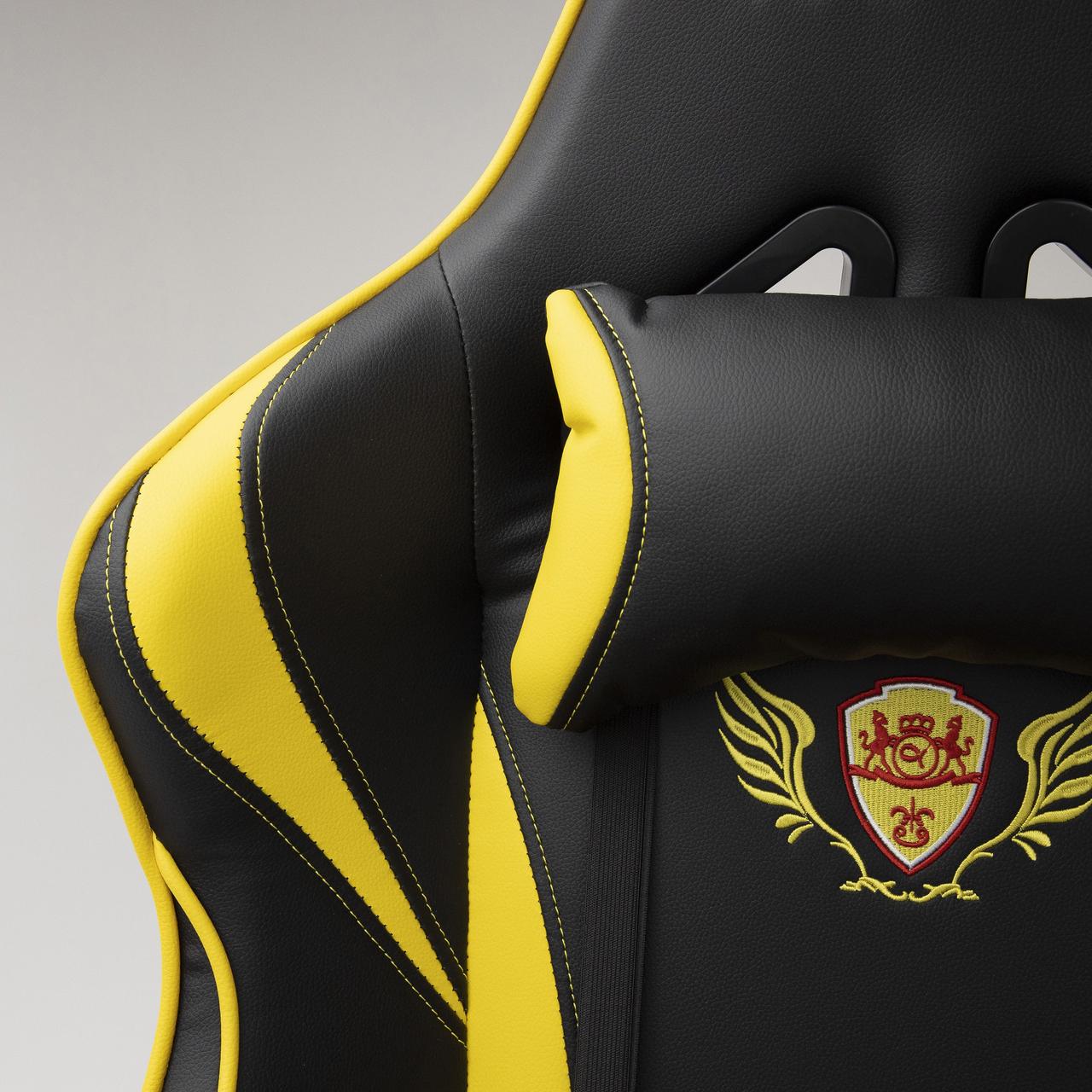 Кресло поворотное Raptor, желтый + черный, экокожа - фото 8 - id-p173511188