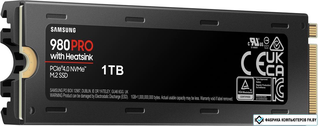 SSD Samsung 980 Pro с радиатором 1TB MZ-V8P1T0CW - фото 1 - id-p183938121