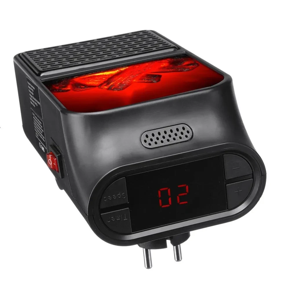 Мини обогреватель "Камин" Flame Heater (Handy Heater) с пультом управления, 1 000 Вт - фото 8 - id-p111165033