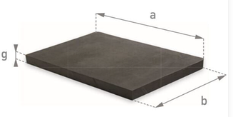 Плита резиновая 560х200х25,  010.07  Bozamet