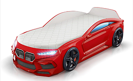 Кровать-машинка Romeo + экоматрас - Красный (Romack)