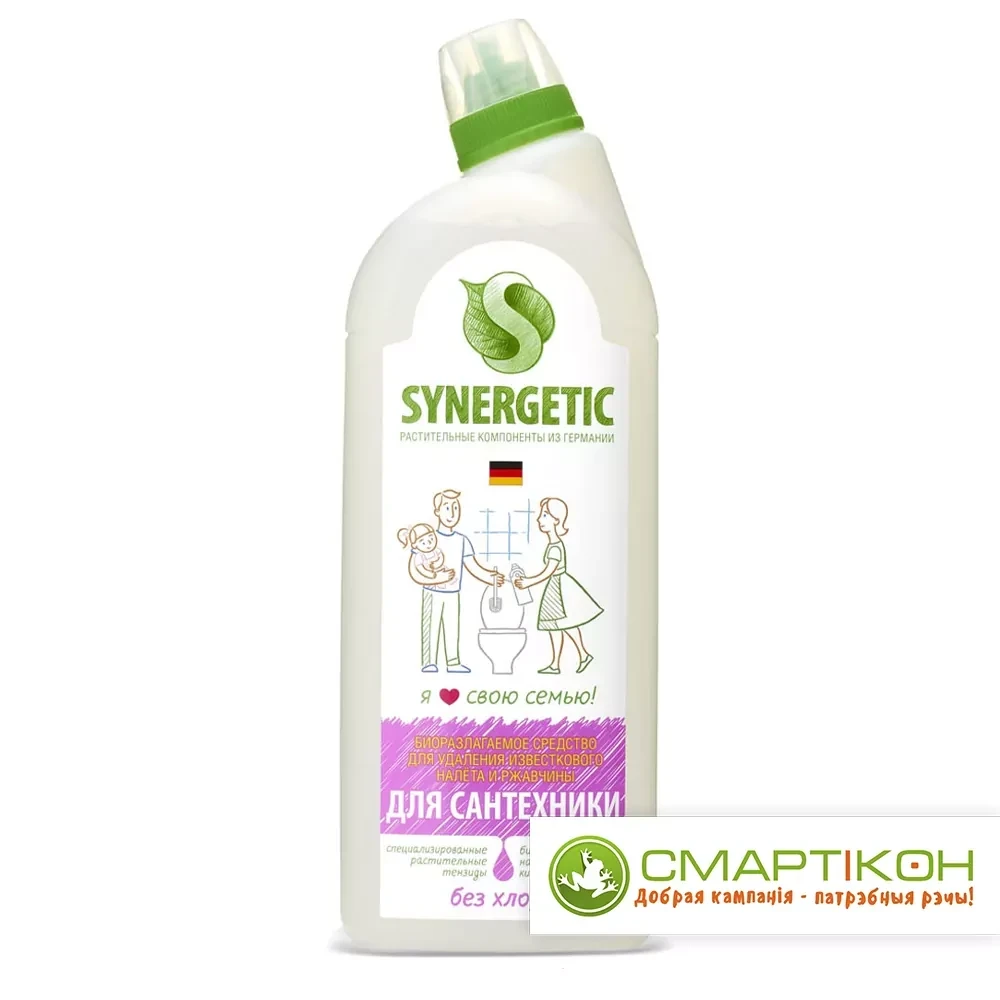 Средство кислотное биоразлагаемое SYNERGETIC для мытья сантехники 1 л