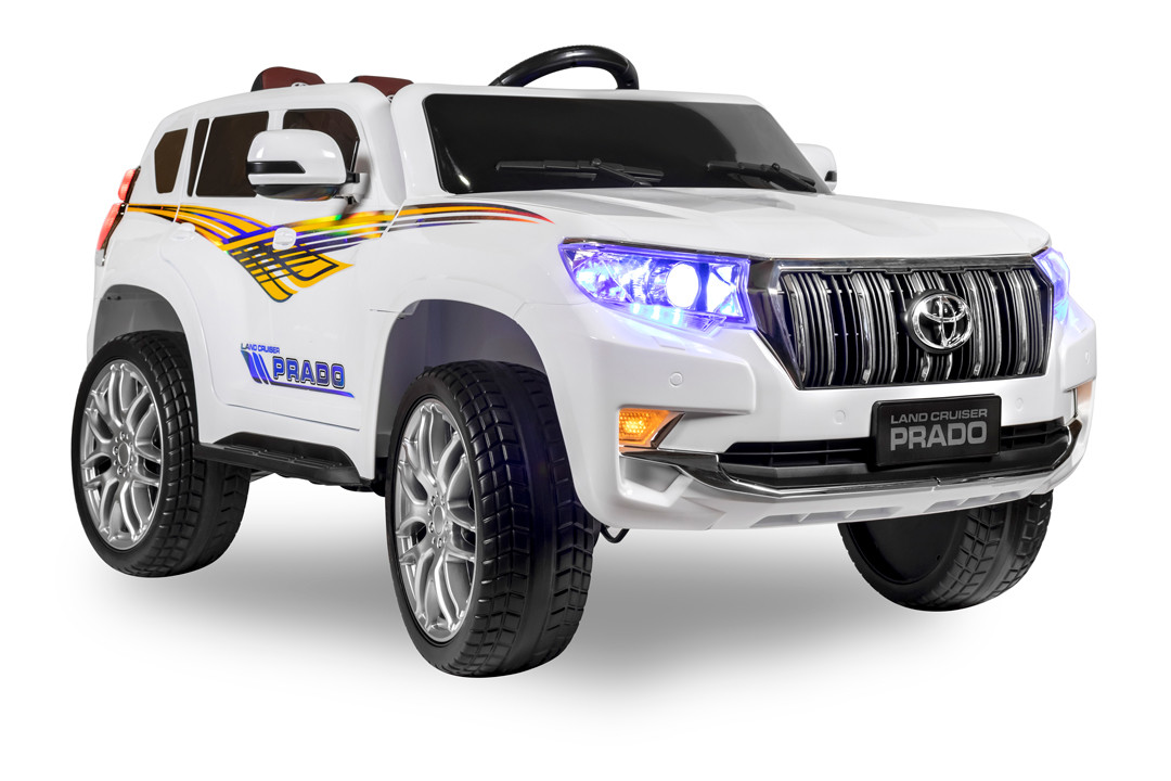 Детский электромобиль Kid's Care Toyota Land Cruiser Prado 4x4 (белый) УЦЕНКА - фото 4 - id-p183952254