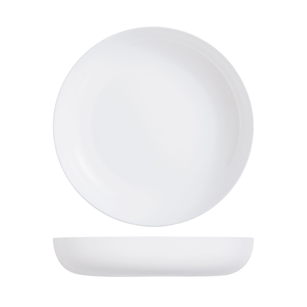 Тарелка глубокая с бортом Luminarc "Эволюшнс" 21 см,стеклокерамика, белый цвет, ARC, (/6/12) - фото 1 - id-p164925047