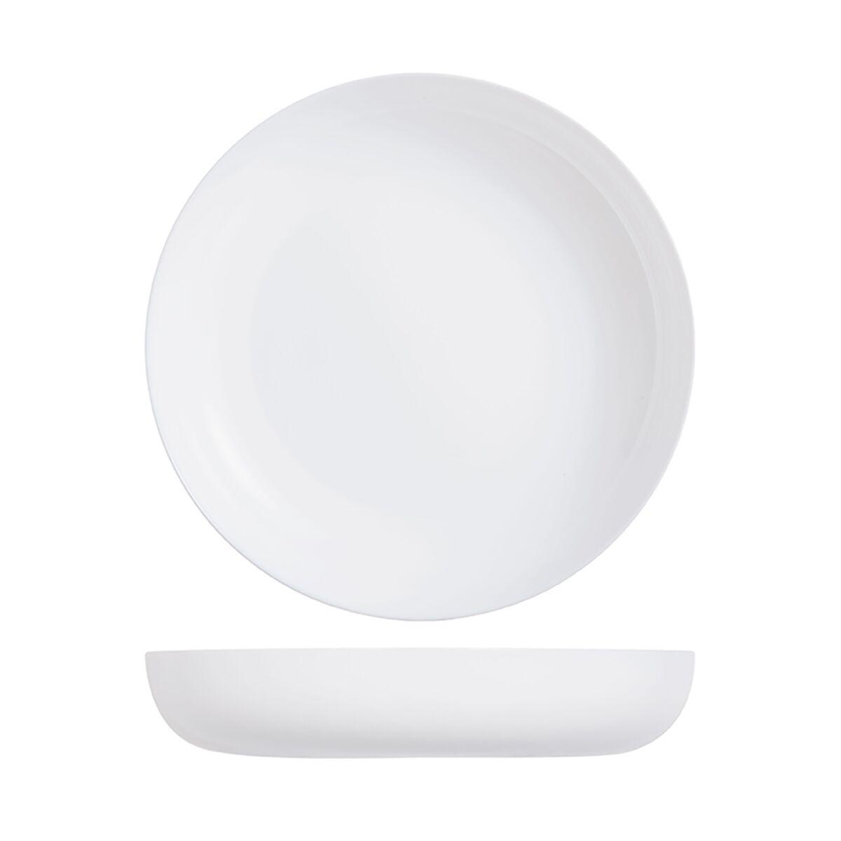 Тарелка глубокая с бортом Luminarc "Эволюшнс" 17 см,стеклокерамика, белый цвет, ARC, (/6/12) - фото 1 - id-p164925048