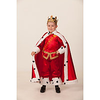 Карнавальный костюм "Король", бриджи, накидка, сорочка, р. 38, рост 152 см
