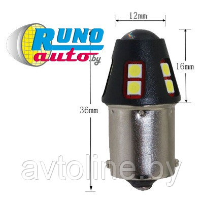Лампа светодиодная RUNOAUTO P21/5W 12SMD с обманкой конусная 01446RA - фото 2 - id-p183762593