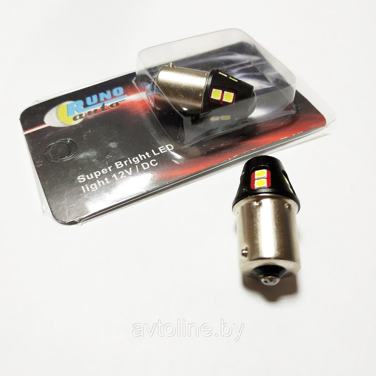Лампа светодиодная P21/5W RUNOAUTO 12SMD с обманкой конусная 01446RA