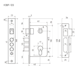 Корпус замка КЗВР-120 (62мм) (хром) НОРА-М, фото 2