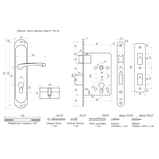 Замок врезной 710-55 мм (ст.бронза) НОРА-М, фото 2