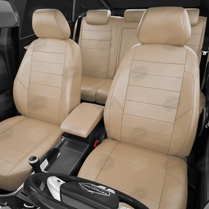 Чехлы для Toyota Hilux 8 с 2015-н.в. джип-пикап Задняя спинка единая, сиденье 40/60, передний и задний - фото 2 - id-p183935364
