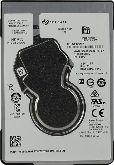 Жесткий диск Seagate Mobile HDD 1TB [ST1000LM035] - фото 1 - id-p183959081