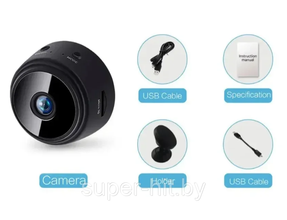 Мини-камера A9 Wi-Fi SMART CAMERA - фото 6 - id-p183960955