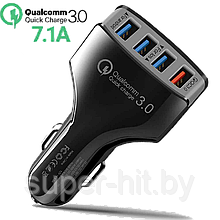 Автомобильное зарядное устройство 4 USB 7А QC 3.0 LZ-KC08