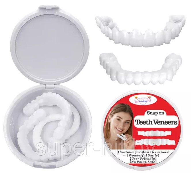 Накладные зубы Snap on Teeth Veneers. Набор для ВЕРХНИХ и НИЖНИХ зубов - фото 3 - id-p183960792