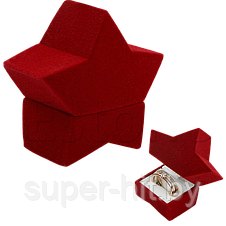Бархатная подарочная коробочка "Красная звезда" (6 см), фото 3