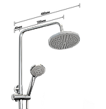 Душевая стойка Eleanti одноручная Арт. 0402.479  с тропическим душем, фото 6