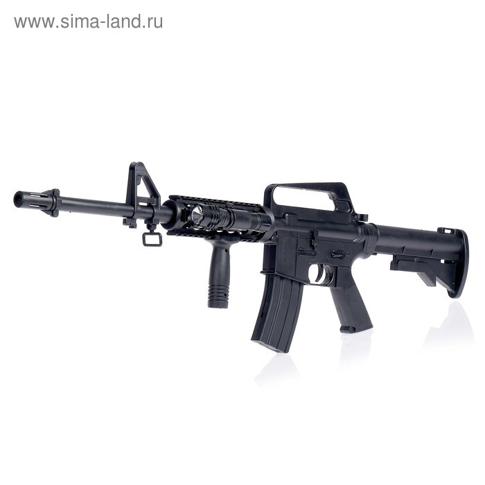 Автомат пневматический Assault rifle M16-A4, с фонариком - фото 7 - id-p183972519