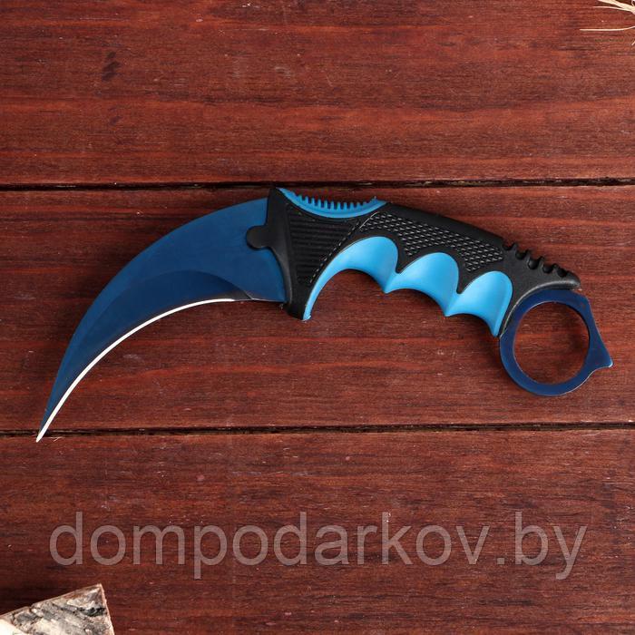 Нож-керамбит "Балдер", нескладной синий, клинок 9,5см - фото 4 - id-p183972548