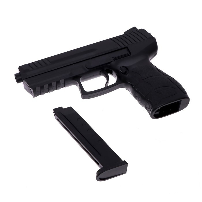 Пистолет пневматический пластиковый Глок (Glock) 20 см стреляет пульками 6 мм - фото 4 - id-p183972688